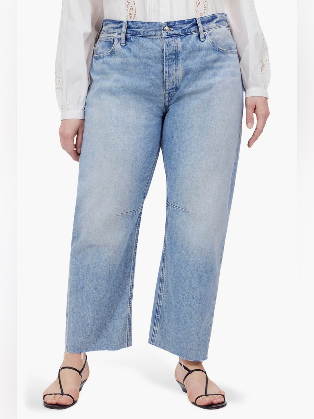 Madewell Light Wash Wide Leg Barrel Jeans Size 24